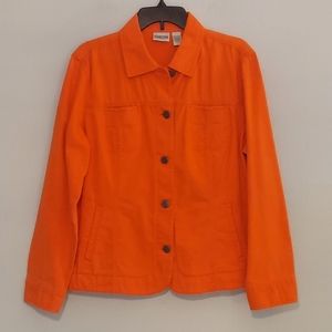 Chicos Women's Embroidered Button Up Jacket  Size 2